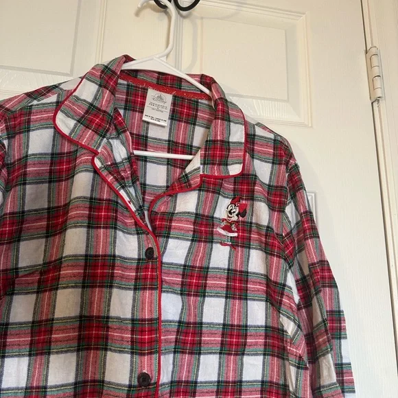 Disney Red and White Plaid Pajama Top - Picture 2 of 4
